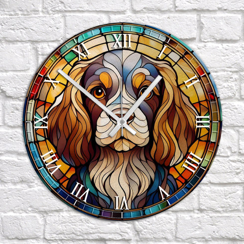 Cavalier King Charles Spaniel Suncatcher Effect Clock